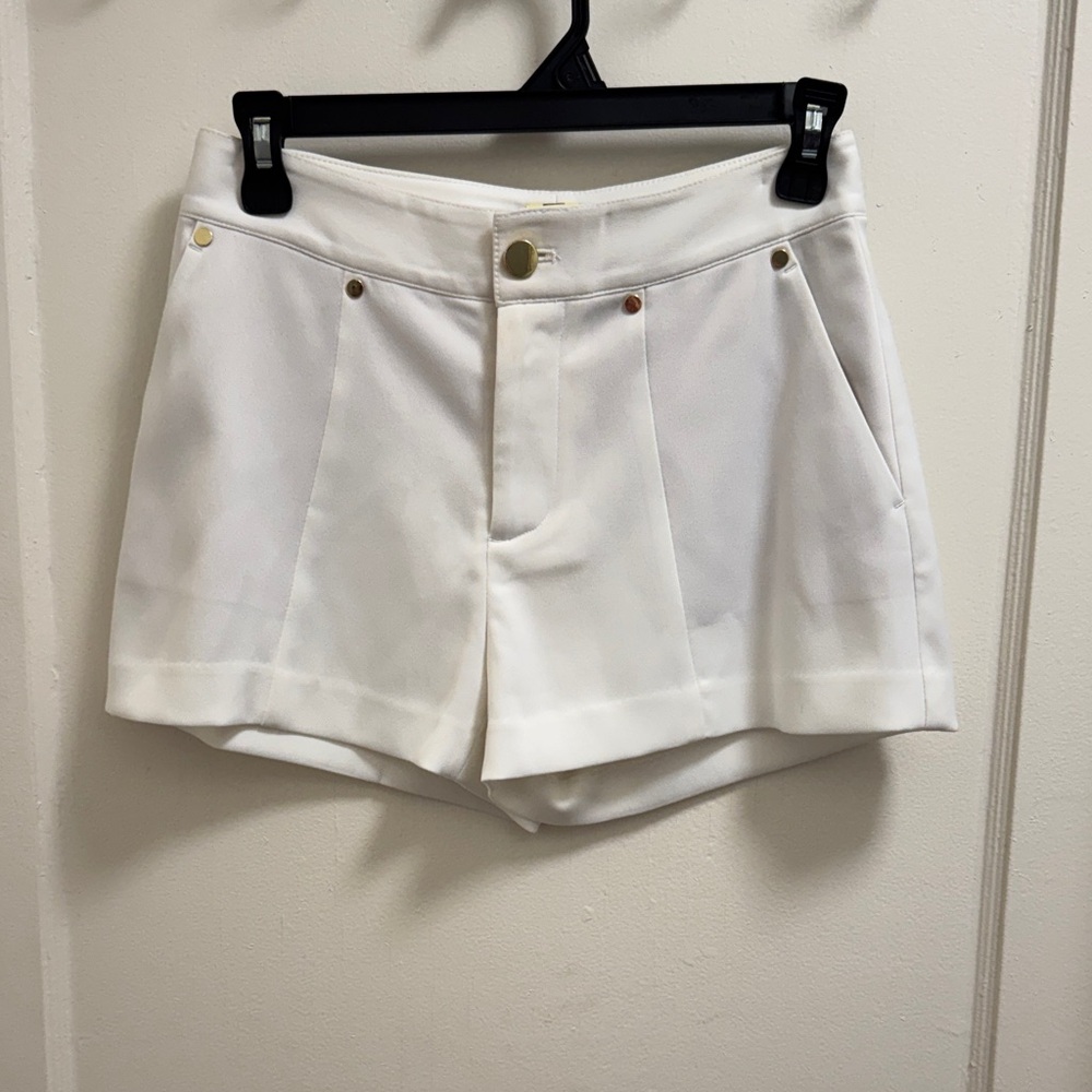 Alice + Olivia High Waist White Shorts